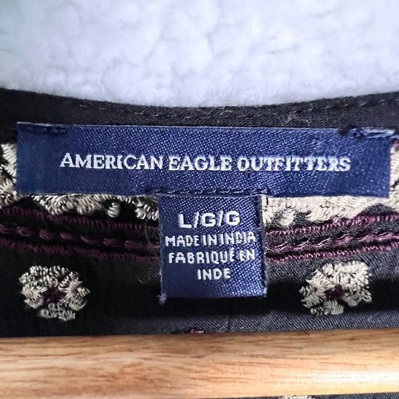 Boho Peasant Dress Embroidered Tassel Tiered Festival Balloon Sleeve L - Picture 4 of 11